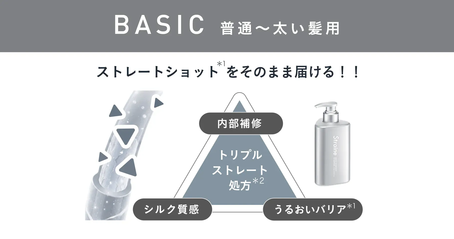 Basic 普通〜太い髪用 ストレートショットをそのままに届ける！！